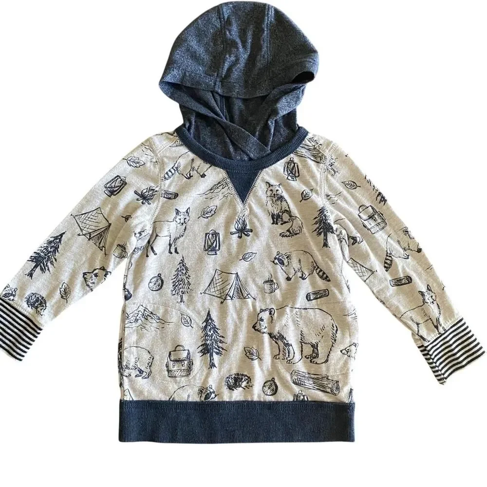 Genuine Kids Woodland Animal Hooded Shirt Boys' 2T